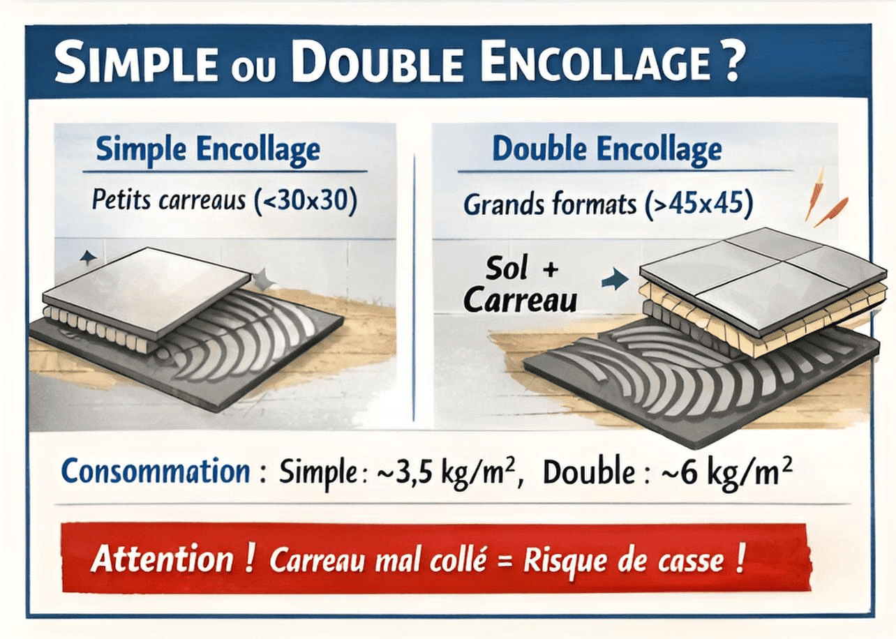Simple encollage vs double encollage : quand l’utiliser et consommation indicative